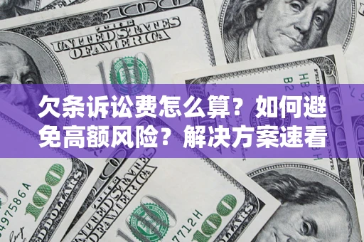 济南欠条诉讼费怎么算？如何避免高额风险？解决方案速看！